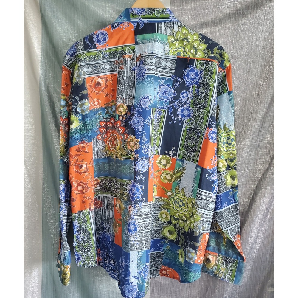 Robert Graham Mens 3TG Patchwork‎ Floral Paisley Button Down Shirt Rare - Picture 2 of 8